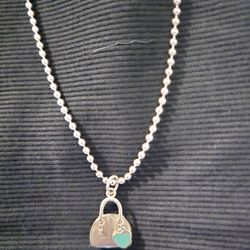 Tiffany Sterling Silver 925 Necklacecand Charm