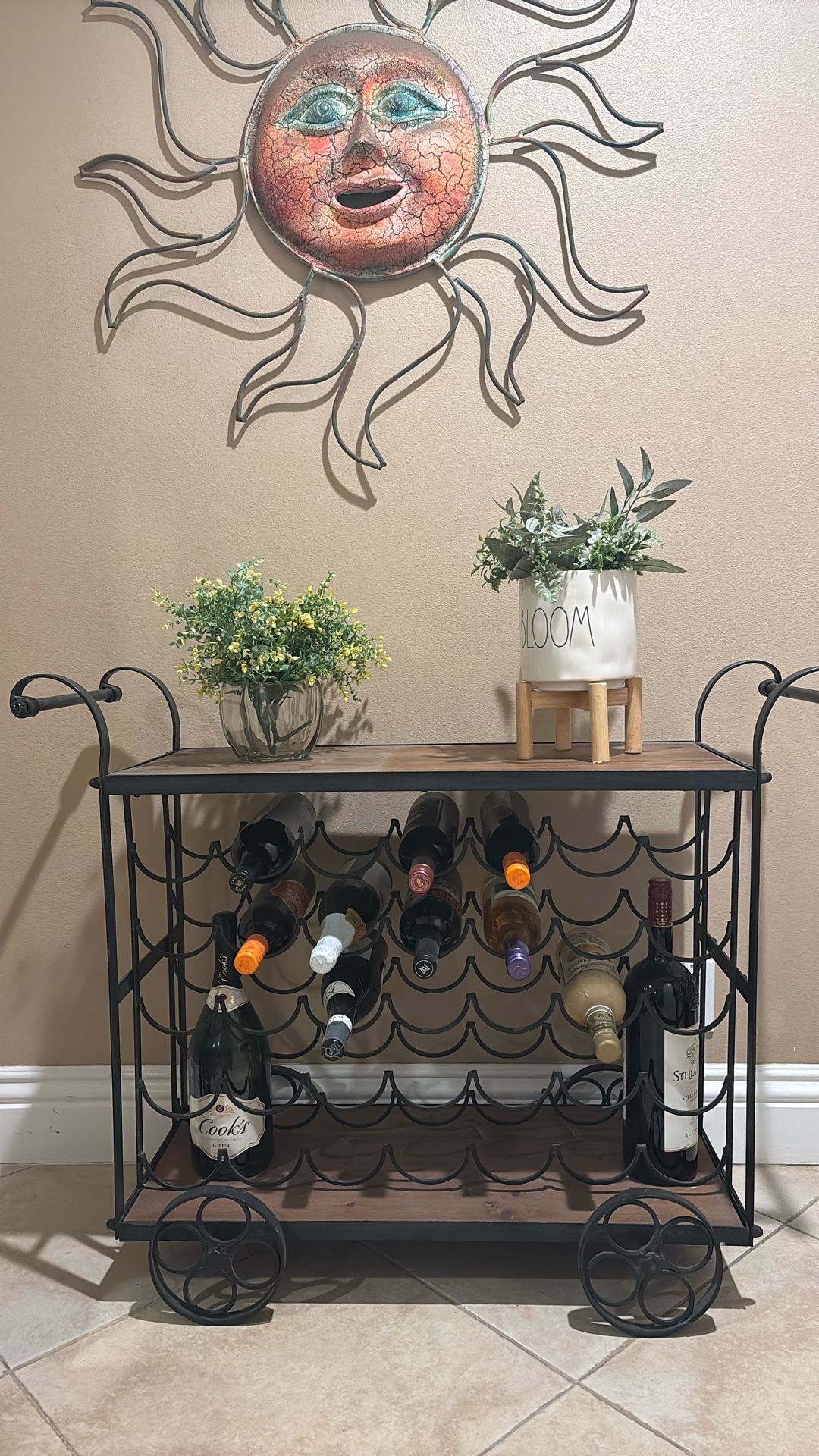 Cute Wine Bottle Cart