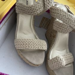 Beige Cream wedges 