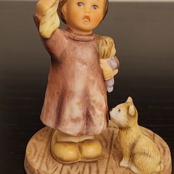 2002 Goebel Berta Hummel Stocking Hung With Care Figurine

