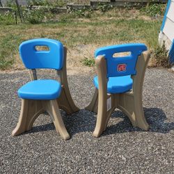 Two LIKE NEW Step 2 Toddler Chairs.