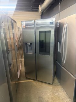 SAMSUNG FAMILY HUB STAINLESS STEEL SIDE BY SIDE REFRIGERATOR 🔥