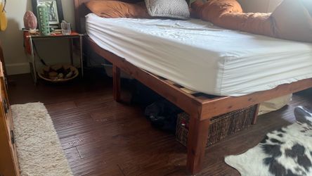 Queen size wooden bed frame