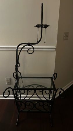 Vintage Wrought Iron Floor Lamp