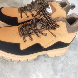 Men's yellow hiking boots