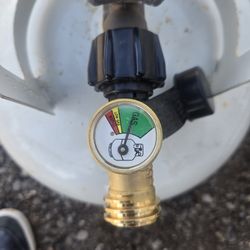 Full   rhino propane tank.