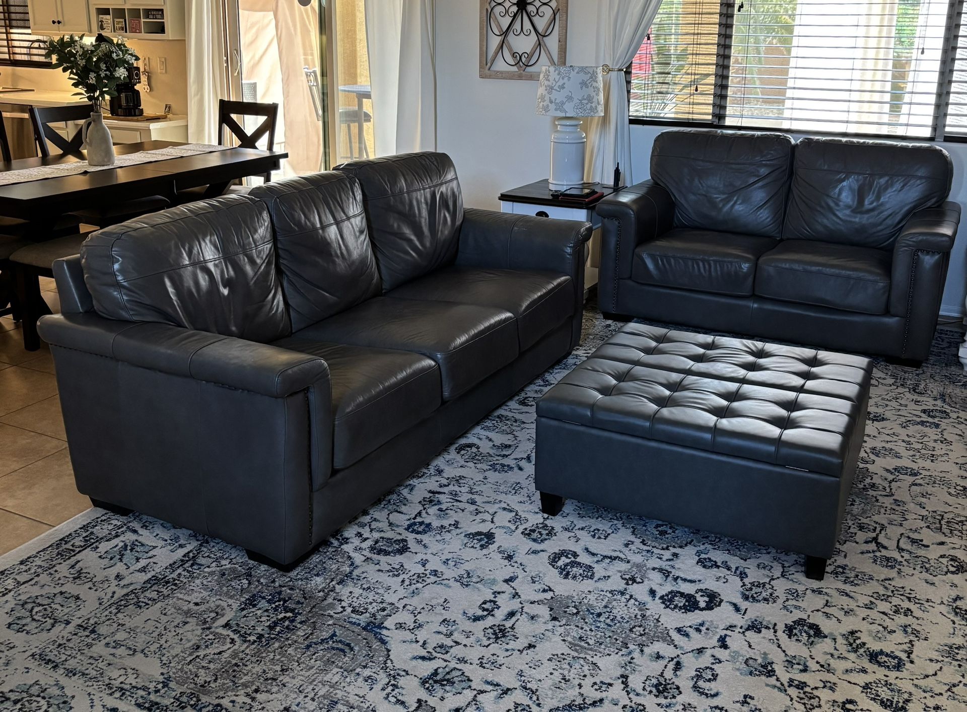 Leather Sofa & Loveseat