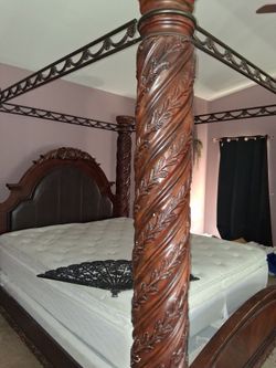 Asheky furniture poster bed north shore,  dresser, armoire,  end table Retails over $6000