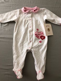 Valentines Baby girl onesie 6 mos NEW!q