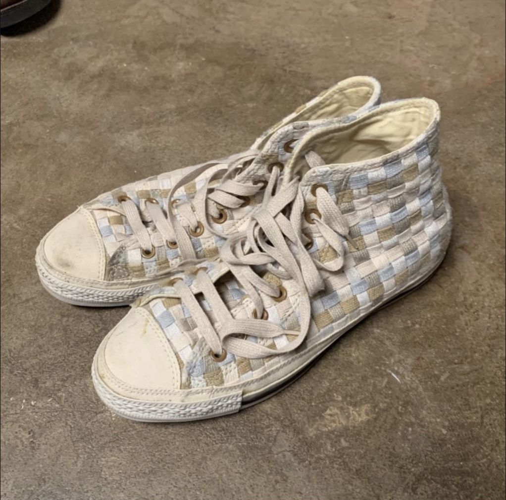 Multicolored Basket Woven Converse Shoes