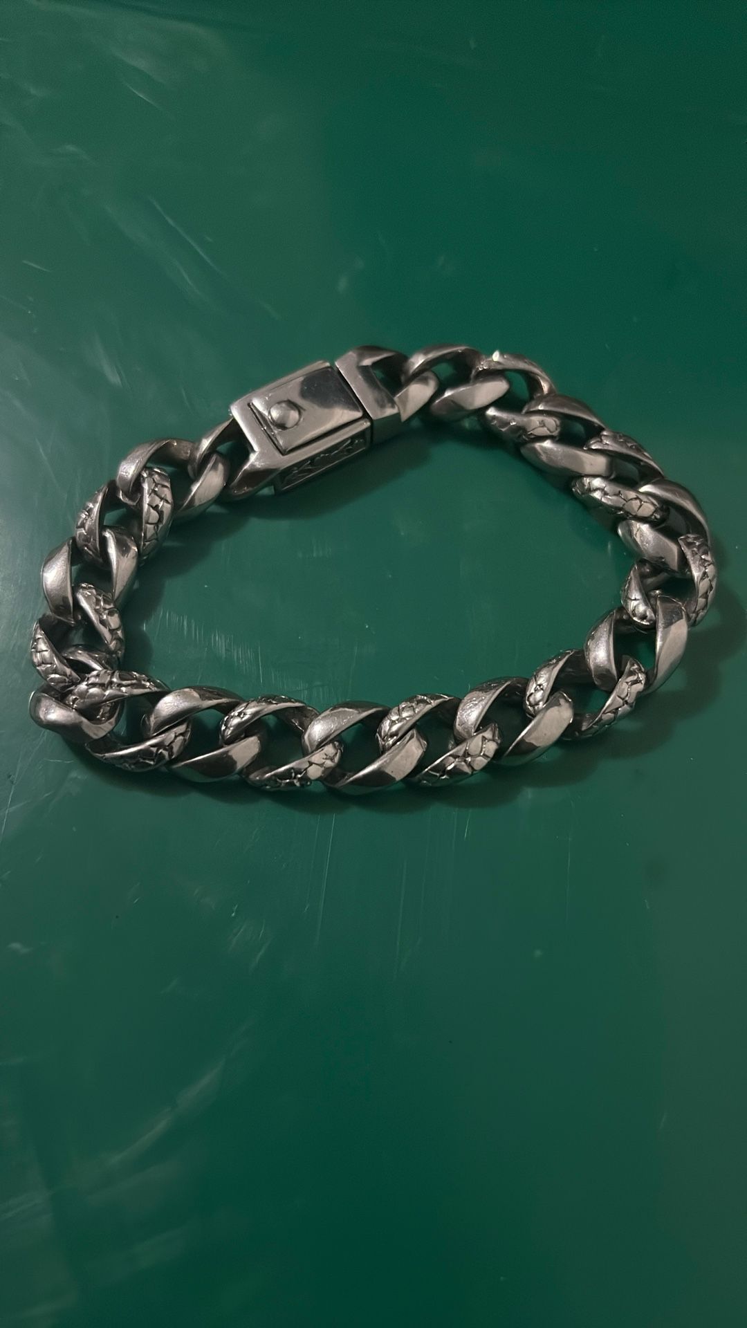 Silver Cuban Link Bracelet