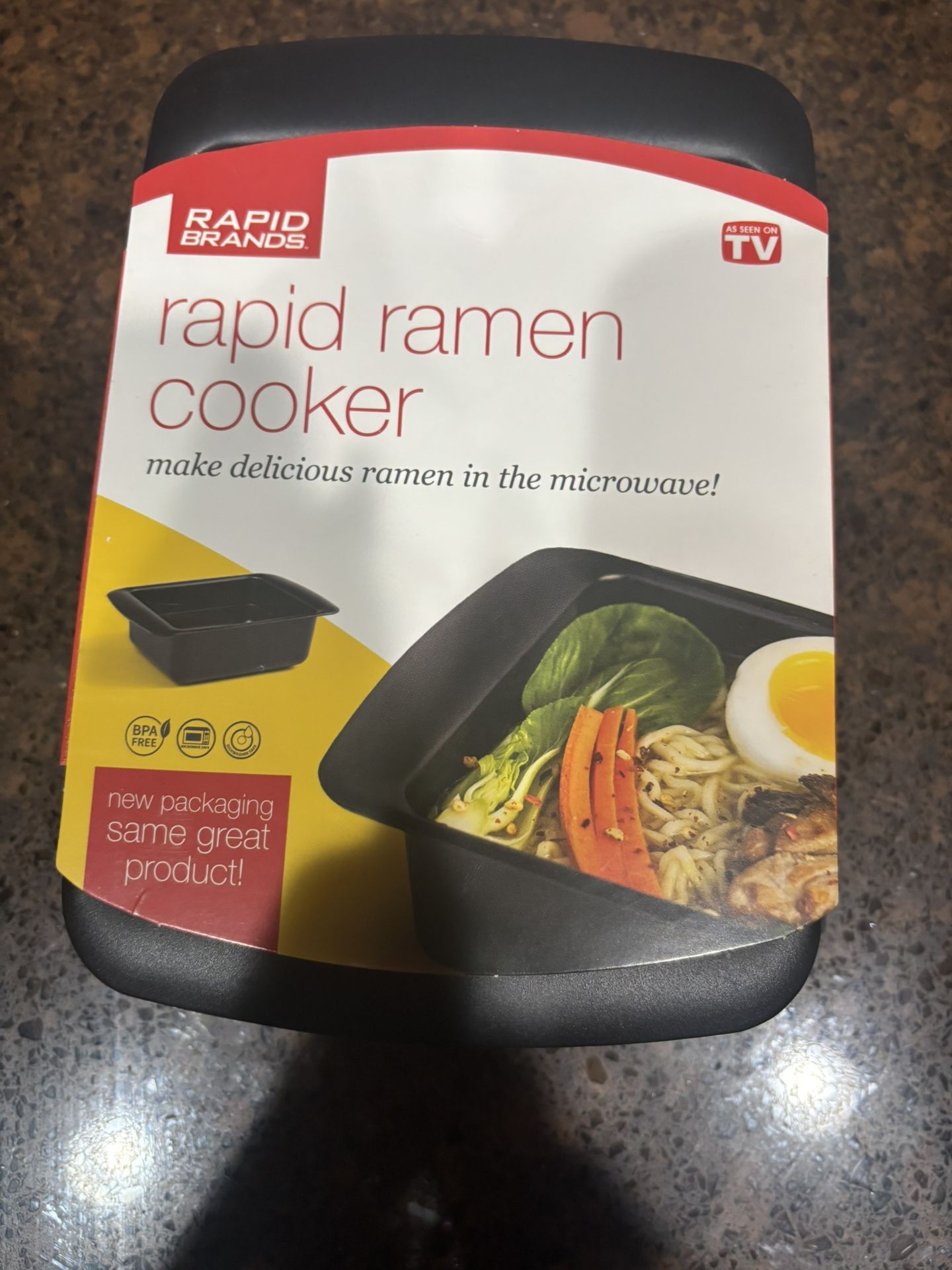 Rapid Ramen Cooker | Microwavable Cookware for Instant Ramen | BPA Free and Dishwasher Safe | Perfect for Dorm, Small Kitchen or Office | Black