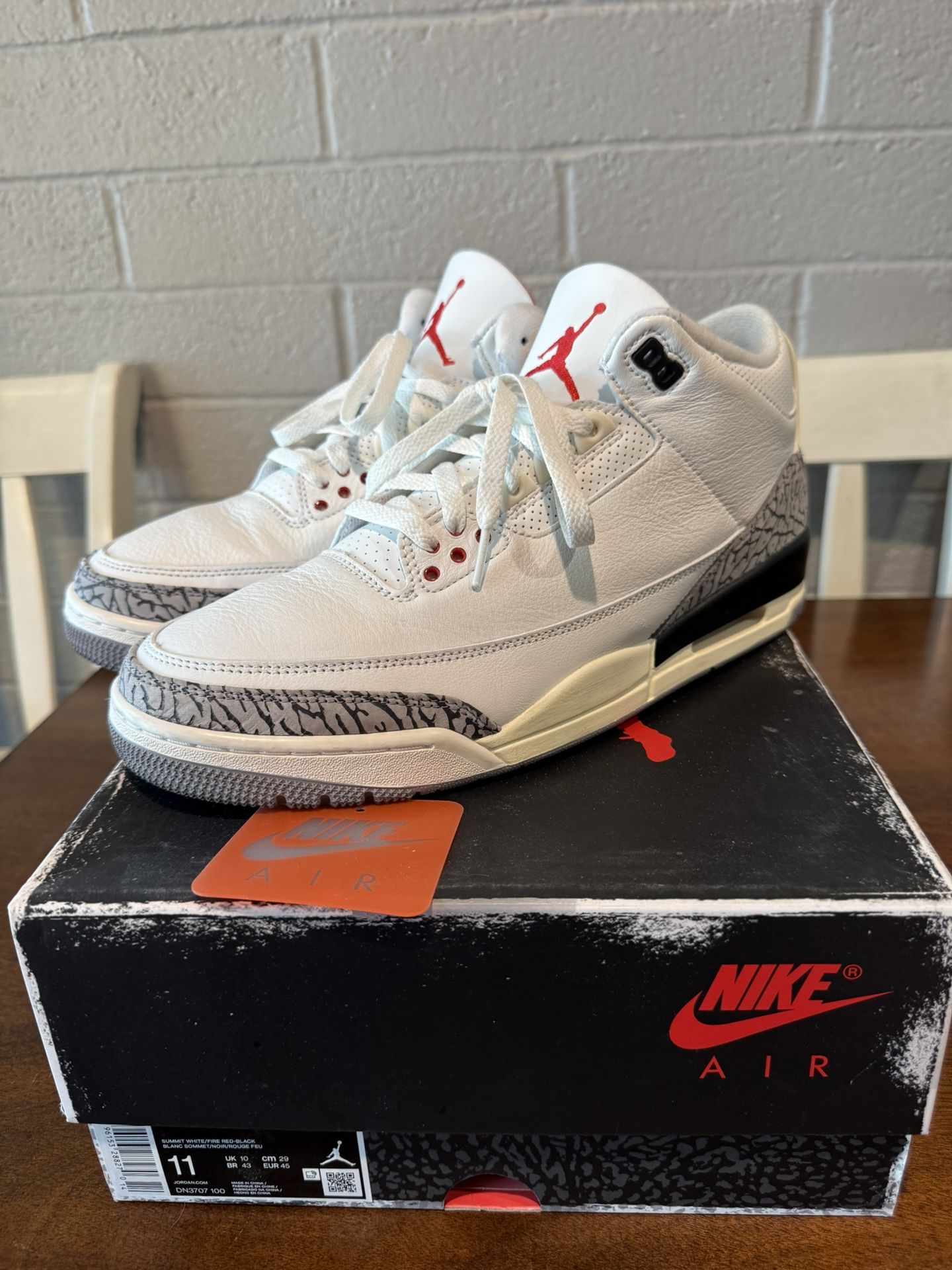 Jordan 3 White Cement Size 11