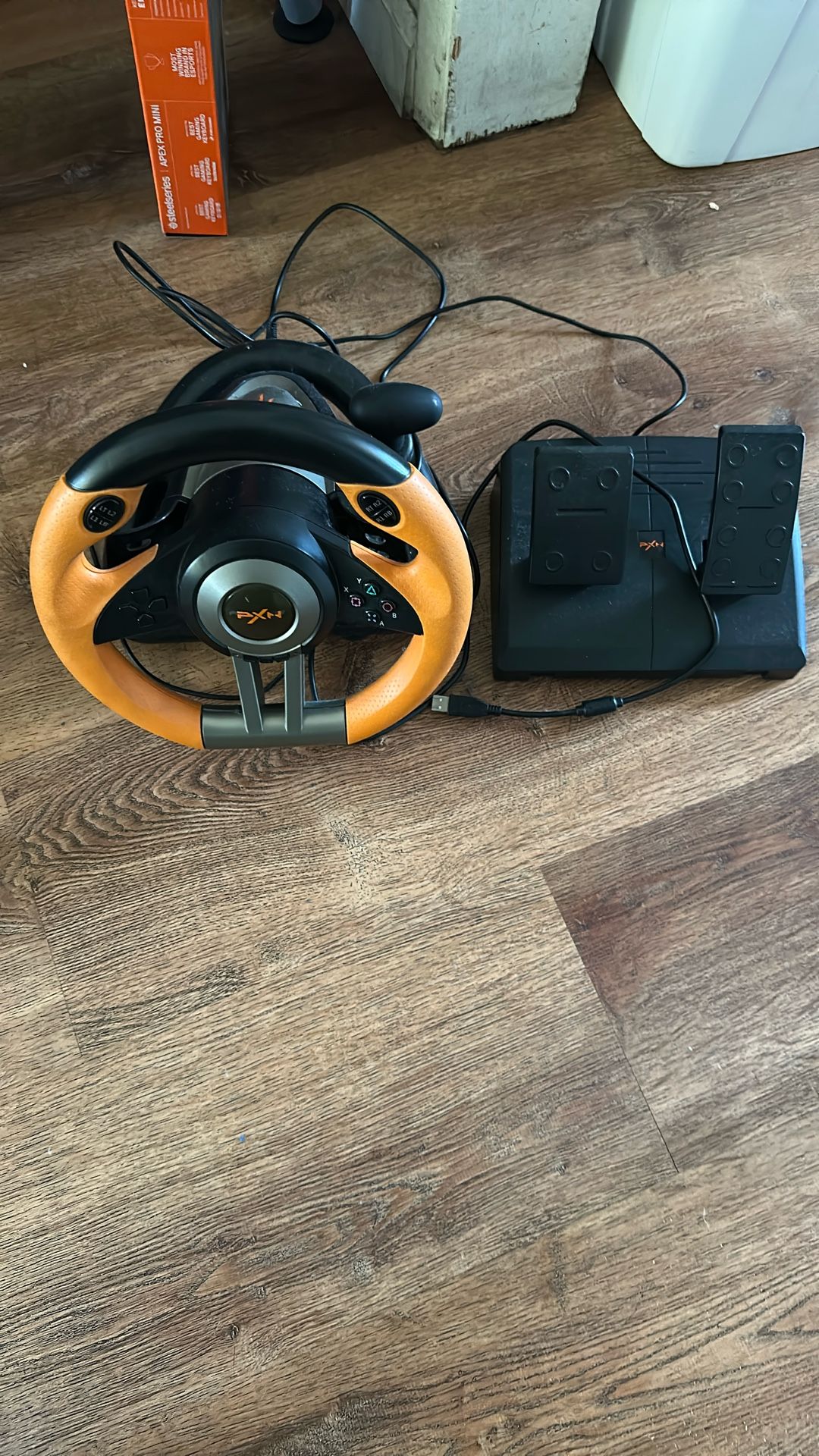 Gaming Steering Wheel And Pedals