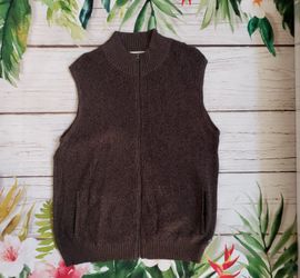 Weatherproof Vintage Brown Knit Vest Men's XL