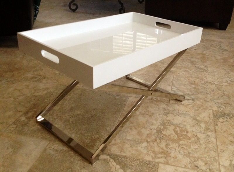 West Elm Low Butler Tray Stand & Tray