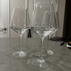 Large Stemmed Wine Glasses – Set of 3