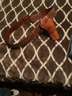 G. WM. Davis Leather Holster and Belt