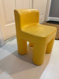 Yellow Plastic Kids Chair