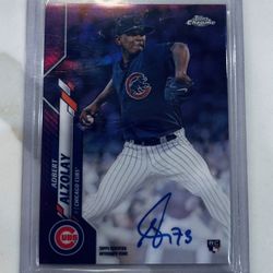 2020 Topps Chrome - Rookie Autographs #RA-AA Adbert Alzolay (AU, RC) 38/250