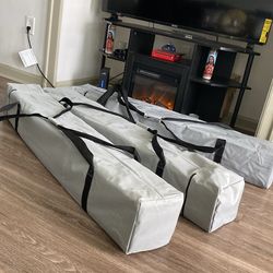 90 each Concession vendor event tent, new 10 x 10 Three-piece tents, pack, weatherproof, professional light gray (white)  90 each