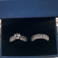 NEW/NUEVO Sterling Silver Ring Set