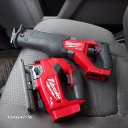 Milwaukee Fuel Saw Zall And JIGSAW  Tool Only  Like New 