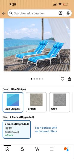 Two relaxing pool chairs