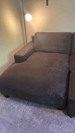 Lounger couch with ottoman