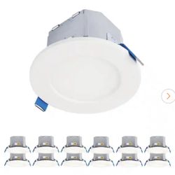 HALO CJB 4 in. 2-in-1 Installation LED Downlight with Attached JBOX, 5CCT, 600 Lumens, 60-Watt Equivalent, (12-Pack