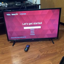 32 Inch TCL Roku TV With Remote Control