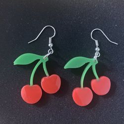 Handmade Cherry Earrings