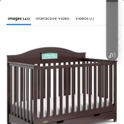 GRACO CRIB/CONVERTIBLE BED W/DRAWER