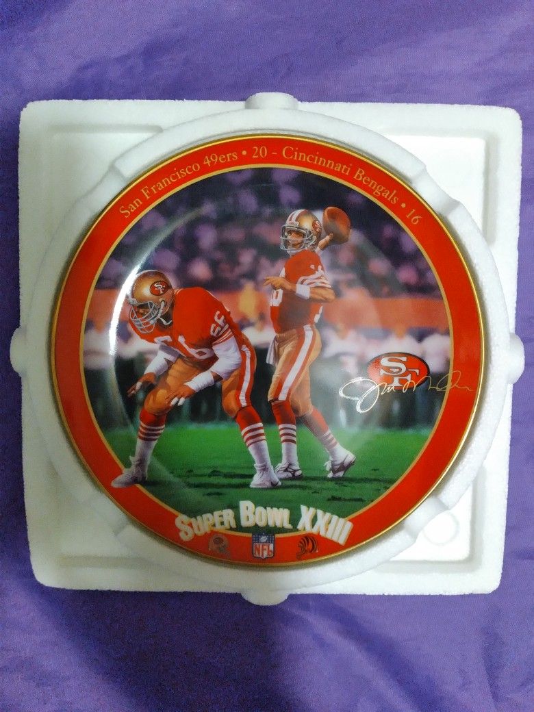 Joe Montana New  Super Bowl Collective Plate 