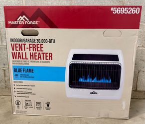 Master Forge 30,000 BTU Dual Fuel Vent-Free Blue Flame Wall Heater