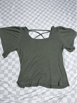 Maurice’s Green Ribbed Top Women’s L