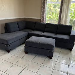 Sofa Seccional Nuevo En Caja Incluye Ottoman 