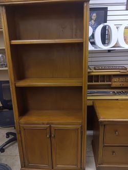 Wood Book Shelf & File Cabinet (Office / Business)