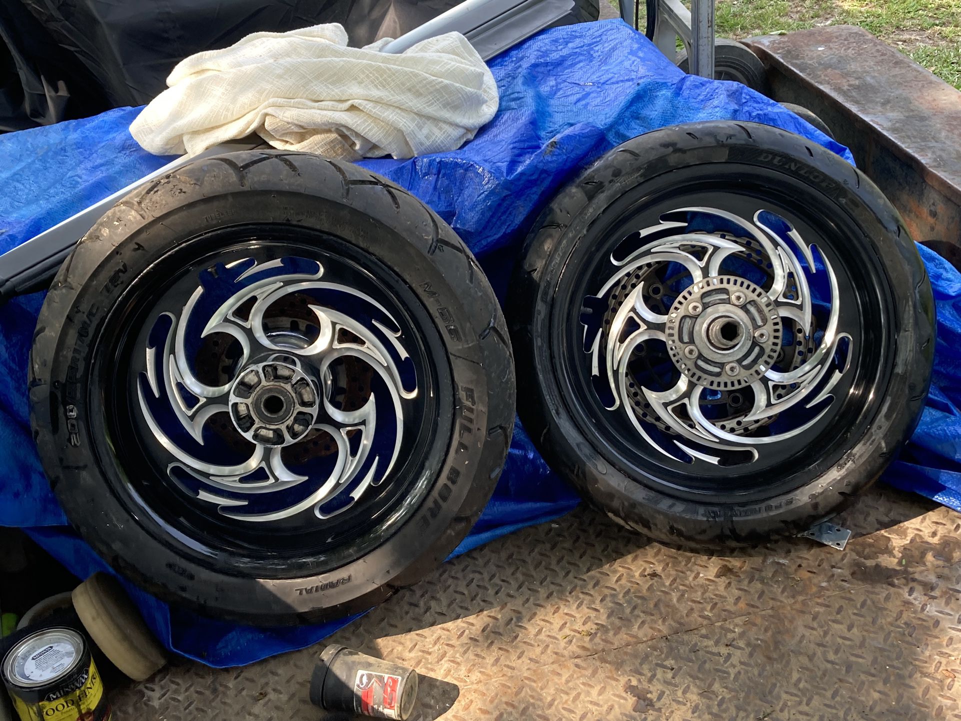 17”motorcycle (predator)Rims  And Tires   Come Off My 2012 Kawasaki 1400 R