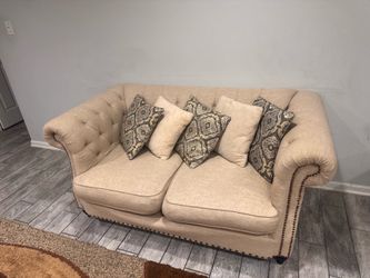 Beige couches set