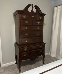Kincaid Solid Cherry Wood Highboy Dresser