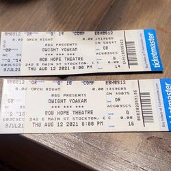 DWIGHT YOAKAM CONCERT TICKETS..AT BOB HOPE THEATER..THURSDAY AUGUST 9TH