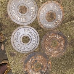 Standard Barbell Weight Plates 5lb Bundle Of 7