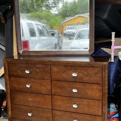 $50 Dresser Wooden With Mirror