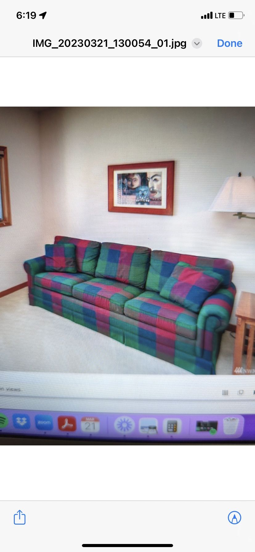 Green Red Blue 3 Seater Pull Out Couch “WE DELIVER”