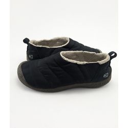 Mens KEEN Howser II Black Fur Lined Cush Insoles Slip On Slippers Shoes Size 10