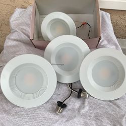 Four recessed lights