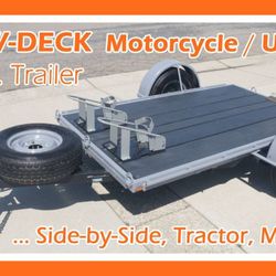 LOW-DECK Motorcycle/Harley Trailer 5x8_utility-quad-side by side-tractor, Quartz Hill/Mary Lake