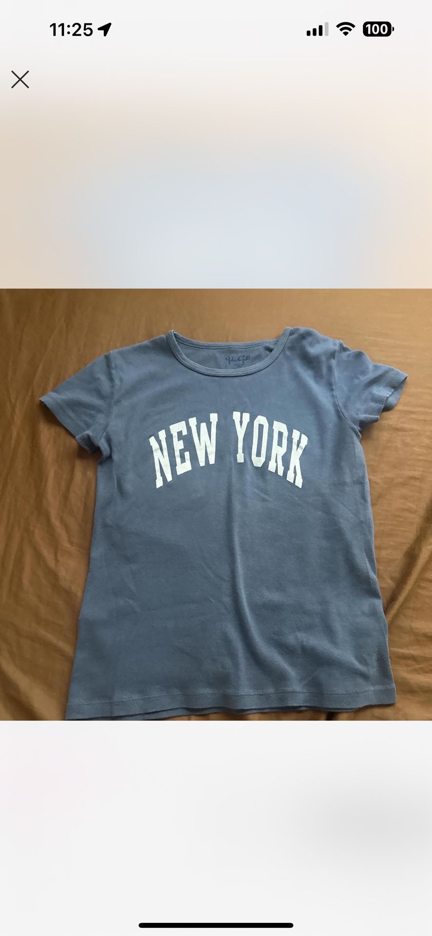 brandy melville new york tee blue tshirt