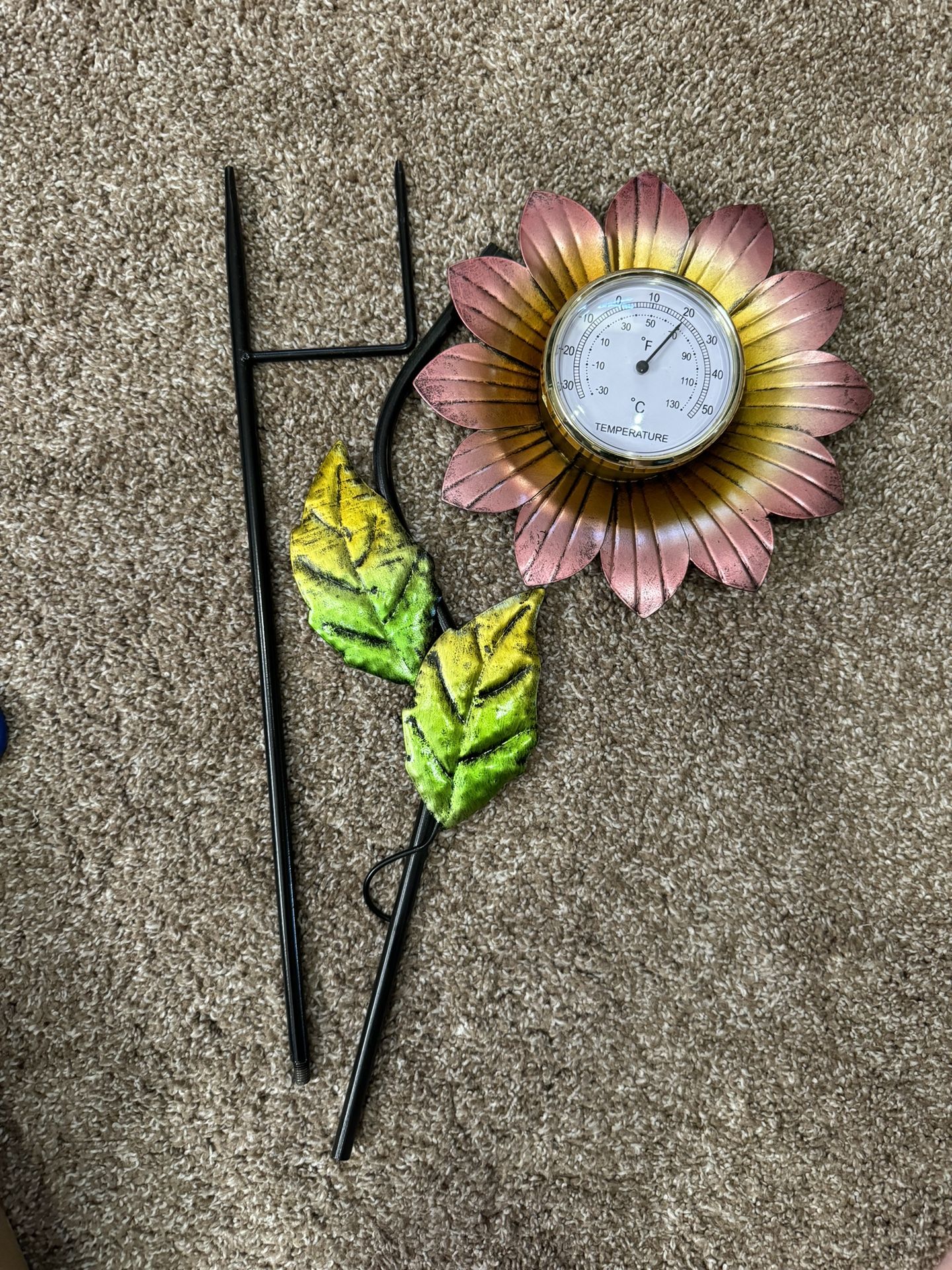 Floral Garden Decorative Thermometer, NIB (2 available)